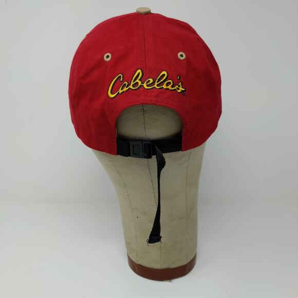 Paramount Headgear Cabela's Slideback Hat Embroidered Logo Red OSFA - Picture 7 of 11